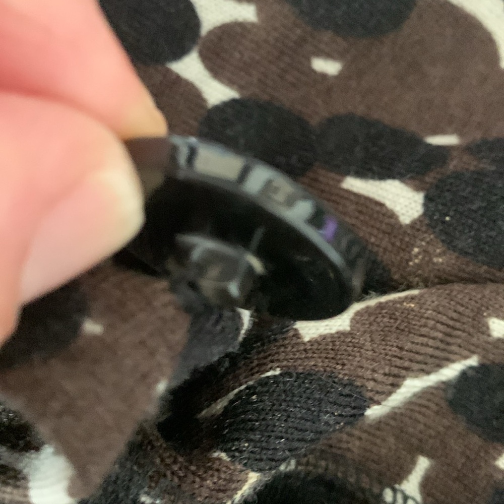 Five Tory Burch Replacement Black/Silver Buttons - image 5